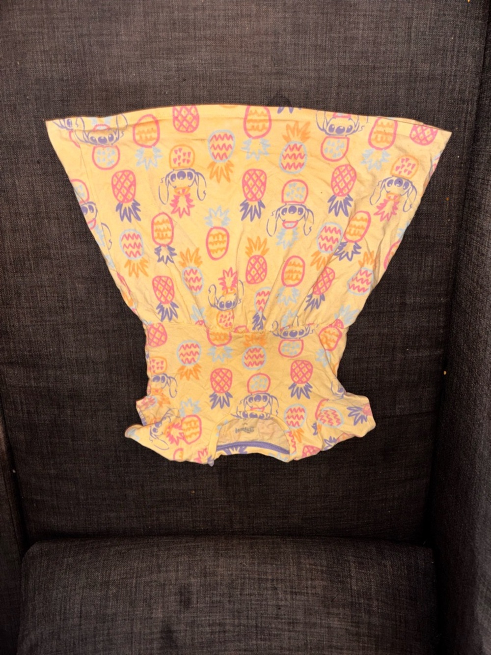 Kids Pineapple Print Yellow dress
